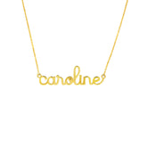 14k Yellow Gold Script Name Necklace